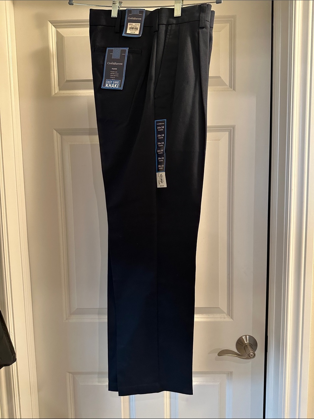Croft & Barrow men's navy pleated dress pants 30x30